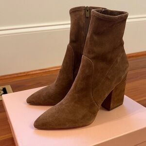Loeffler Randall Tan Suede Heeled Boots